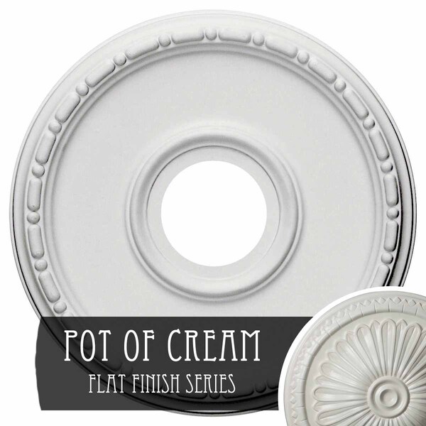 Ekena Millwork Medea Ceiling Medallion (Fits Canopies up to 5 3/8"), 16 1/2"OD x 3 7/8"ID x 1 1/2"P, Pot of Cream CM16MEPCF - main